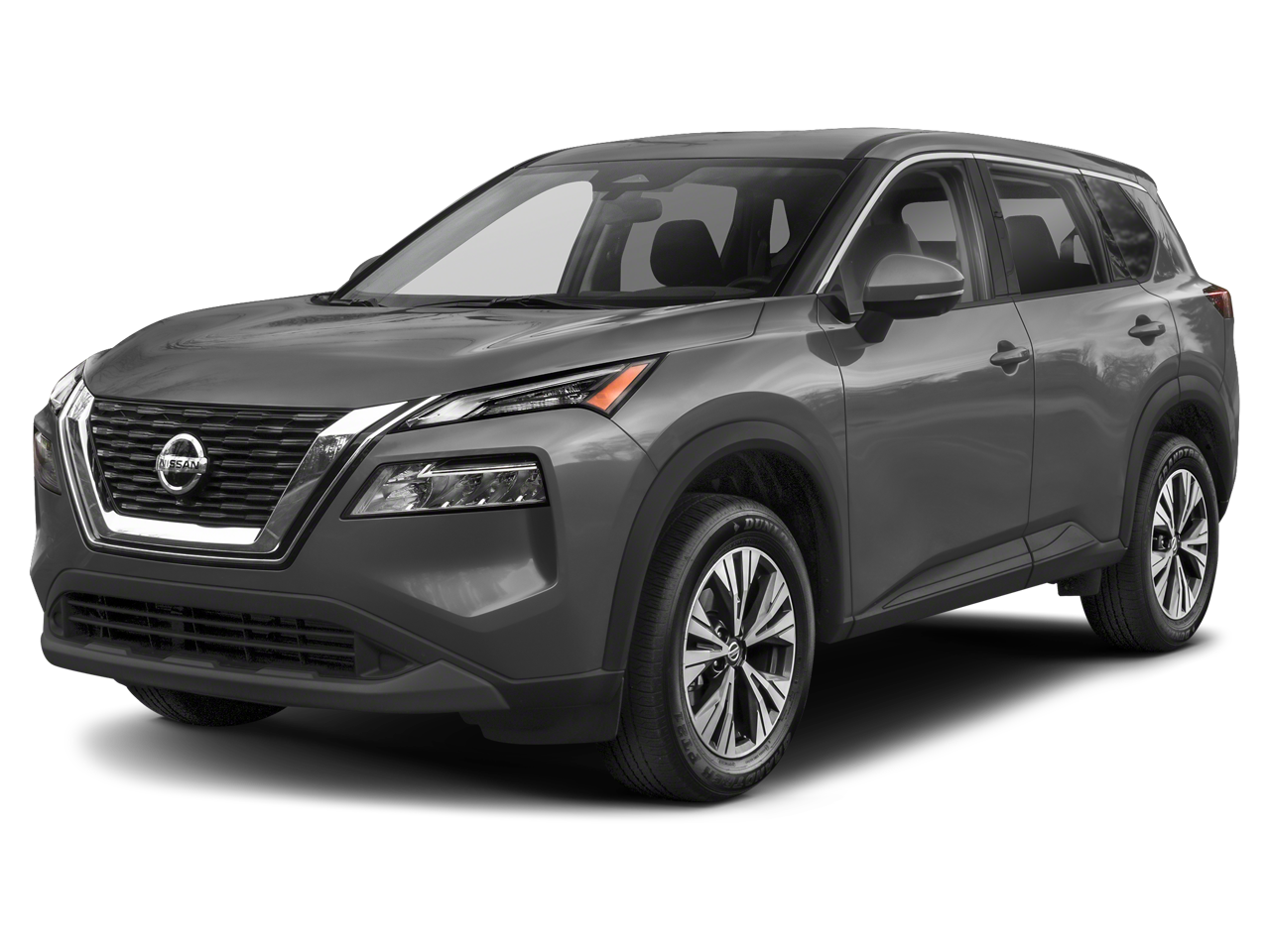 2022 Nissan Rogue SV in Gun Metallic — front three-quarter view