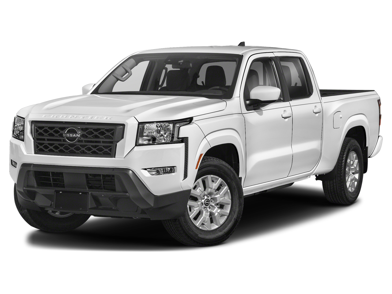2022 Nissan Frontier SV in Glacier White — front three-quarter view