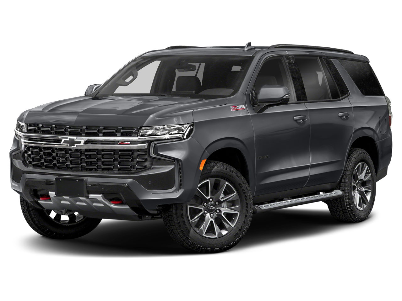 2023 Chevrolet Tahoe Z71 in Dark Ash Metallic — front three-quarter view