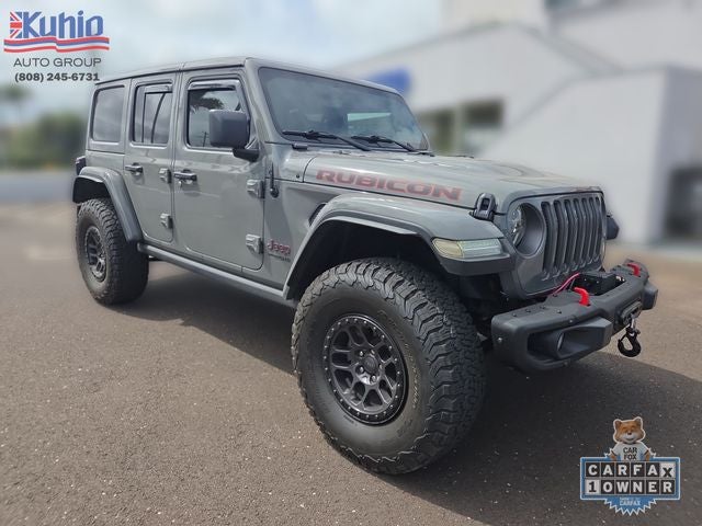 2021 Jeep Wrangler Unlimited Rubicon in Sting-Gray Clearcoat — front three-quarter view