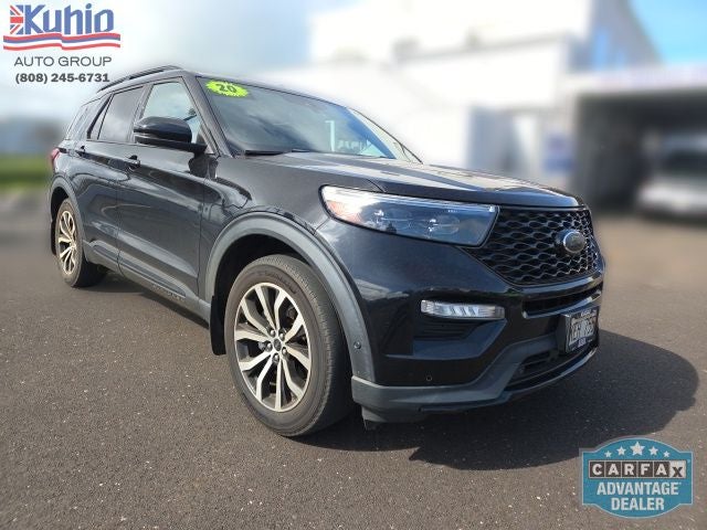 2020 Ford Explorer ST in Black Metallic — front three-quarter view