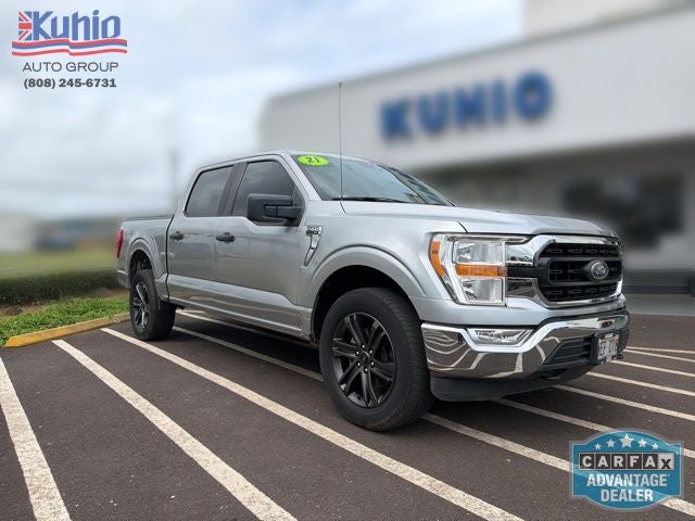 2021 Ford F-150 XLT in Silver Metallic — front three-quarter view