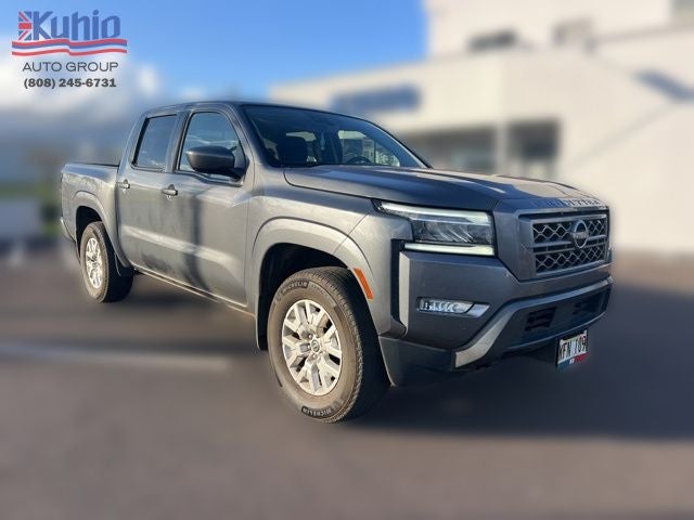 2023 Nissan Frontier SV in Gun Metallic — front three-quarter view