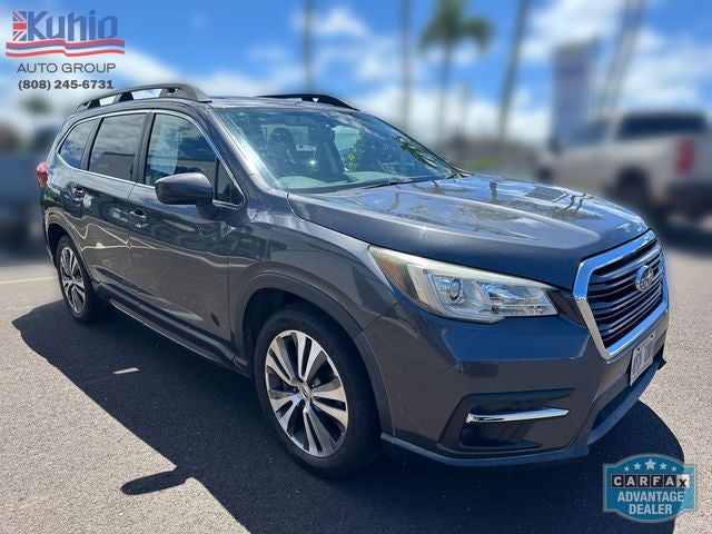 2019 Subaru Ascent Premium in Magnetite Gray Metallic — front three-quarter view