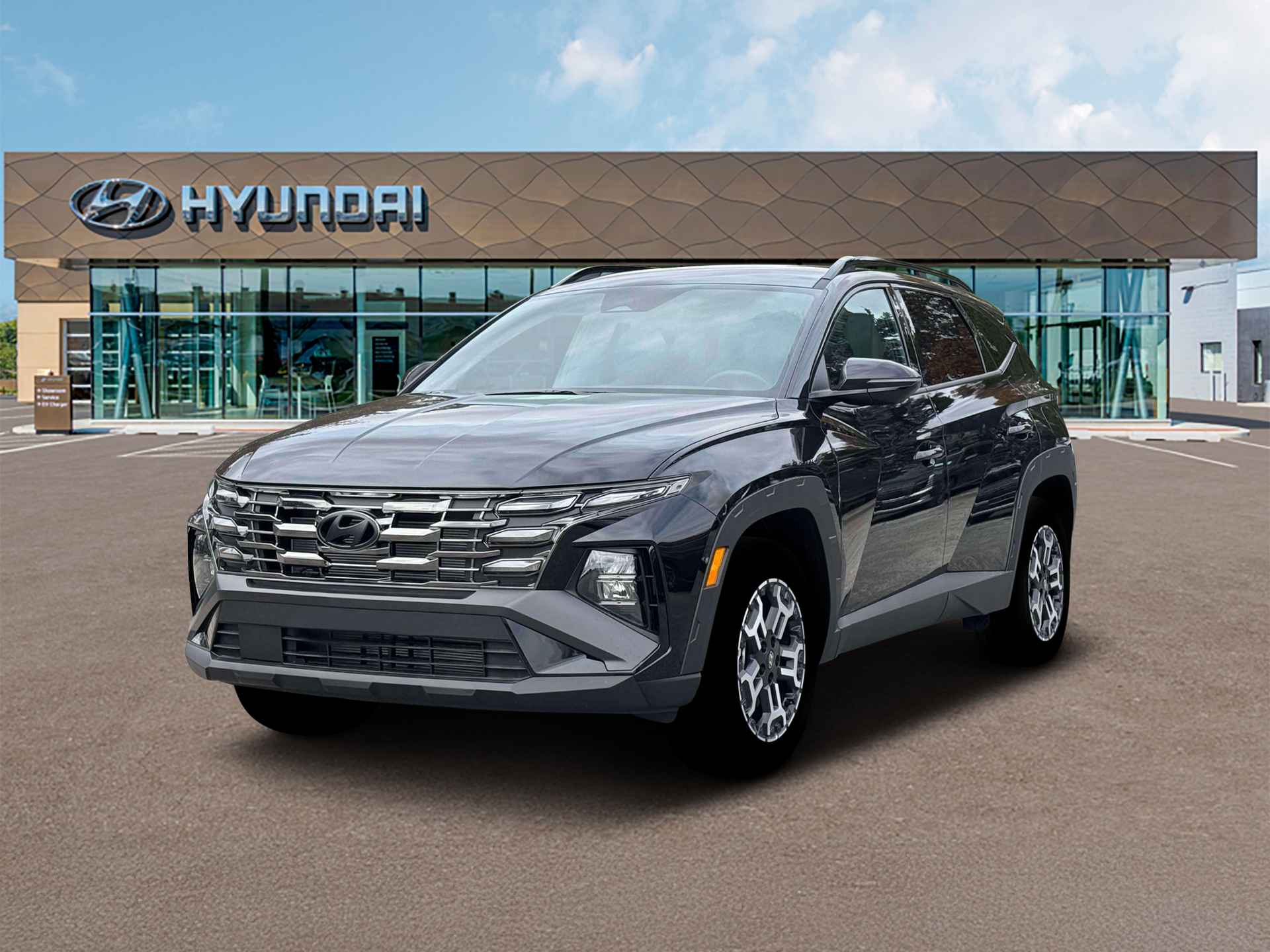 2026 Hyundai TUCSON XRT in Phantom Black — front three-quarter view