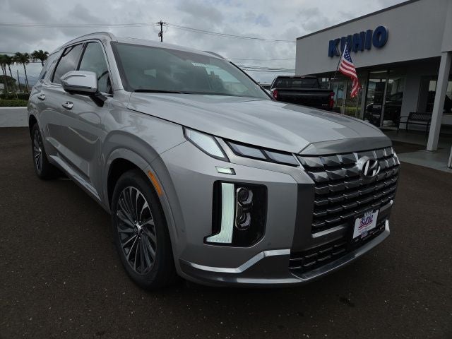 2025 Hyundai PALISADE Calligraphy in Typhoon Silver — front three-quarter view