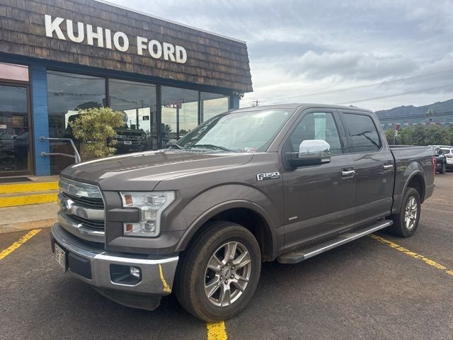 2015 Ford F-150 Lariat in Caribou Metallic — front three-quarter view