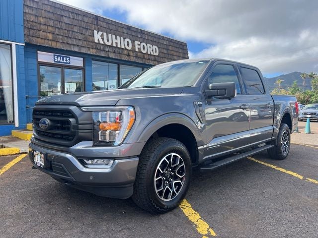 2023 Ford F-150 XLT in Gray Metallic — front three-quarter view