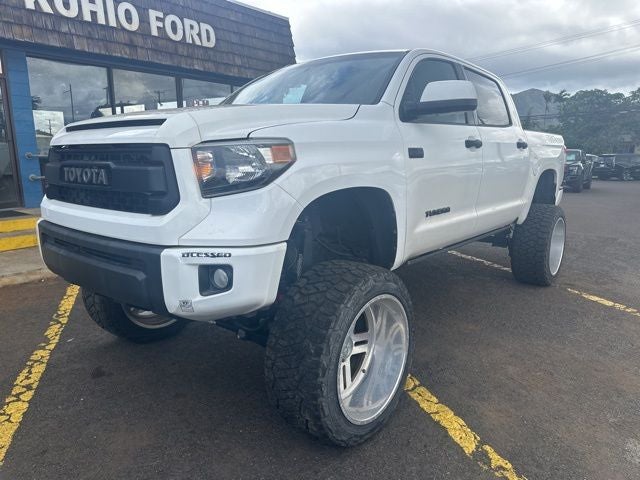 2017 Toyota Tundra TRD Pro CrewMax in White — front three-quarter view