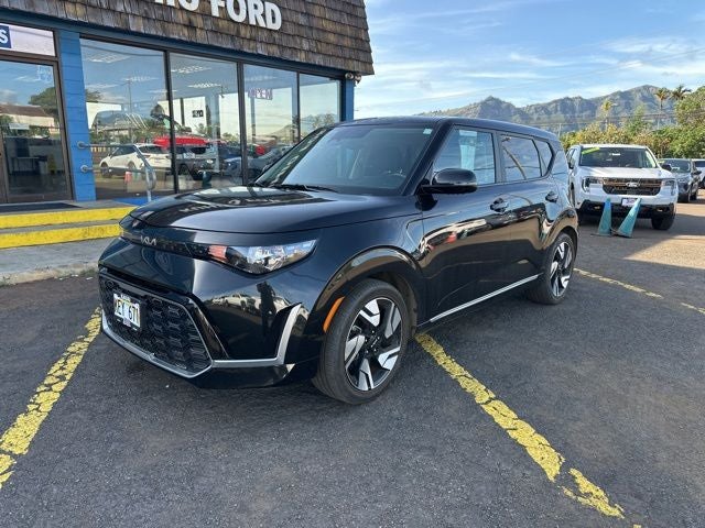 2023 Kia Soul GT-Line in Fusion Black — front three-quarter view